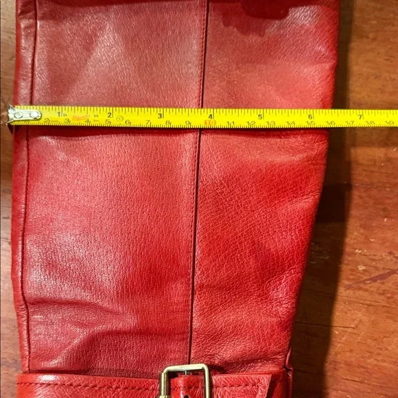 Miz Mooz Red Leather Knee-High Wedge Boots. Size 6.5 - Picture 13 of 13